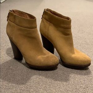 Modern Vintage Sand Suede Booties